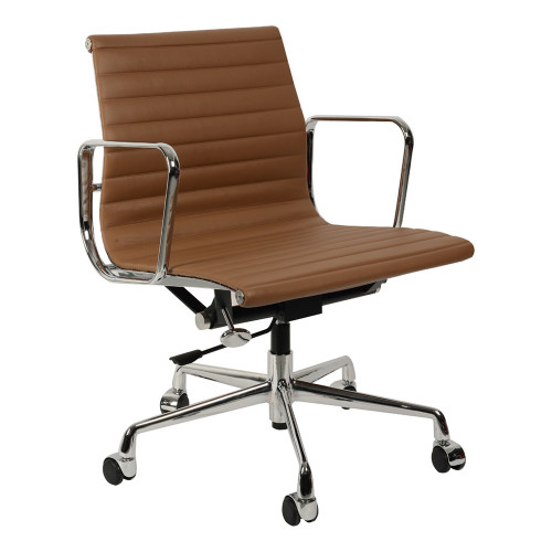 кресло eames style коричневая кожа в Мурманске