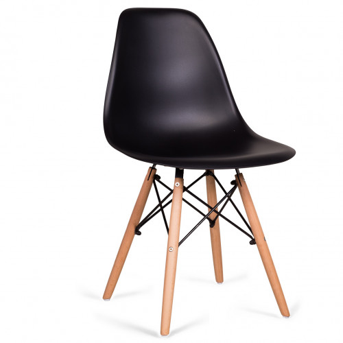 стул деревянный pc-015 черный (eames style) в Мурманске