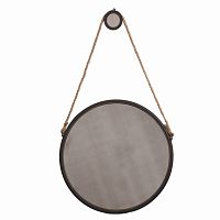 зеркало на ремне круглое металлическое большое диаметр 75 см iron and rope round в Мурманске