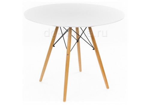 стол деревянный eames style 90 см белый в Мурманске