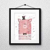постер pig а4 в Мурманске