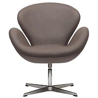 кресло swan chair серо-коричневая в Мурманске