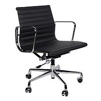 кресло eames style черная кожа в Мурманске