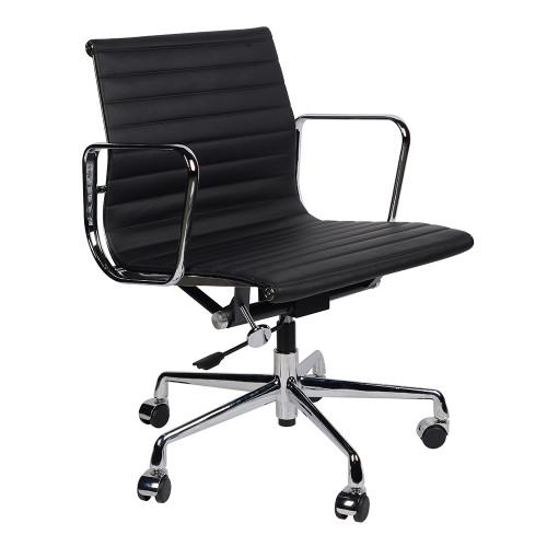 кресло eames style черная кожа в Мурманске