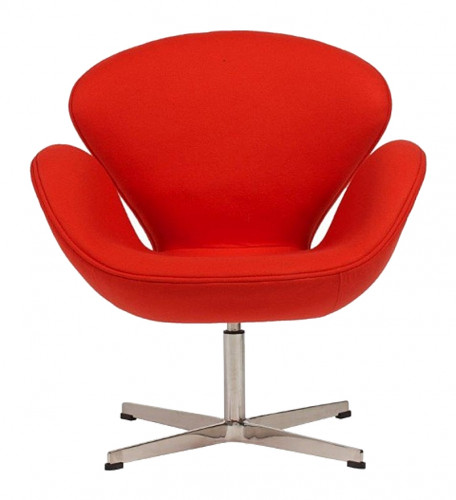 кресло swan chair кашемир красное в Мурманске