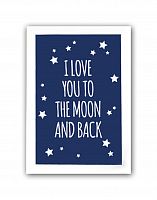 постер to the blue moon and back а4 в Мурманске