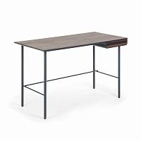стол mahon desk ореховый шпон, mdf матовый графит в Мурманске