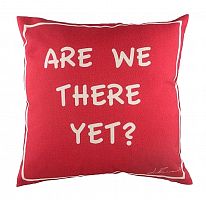 подушка с надписью are we there yet? в Мурманске