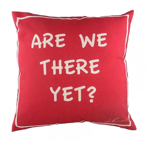 подушка с надписью are we there yet? в Мурманске