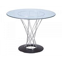 стол noguchi cyclone glass диаметр 120 см хром, прозрачный в Мурманске
