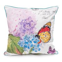 декоративная подушка фиолетовая гортензия botanical style в Мурманске