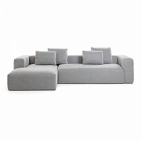 диван blok sofa 3 левый угол светло-серый от la forma (ex julia grup) в Мурманске