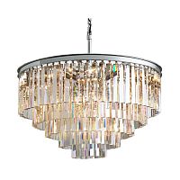 люстра odeon 5 rings chrome серая, прозрачное стекло в Мурманске