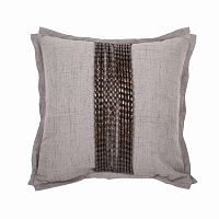 декоративная подушка handwork exclusive квадратная светло-серая в Мурманске