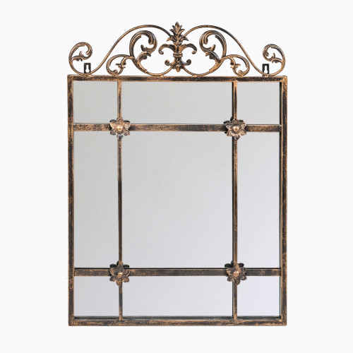 зеркало-окно настенное с резным верхом королевская бронза равель в Мурманске