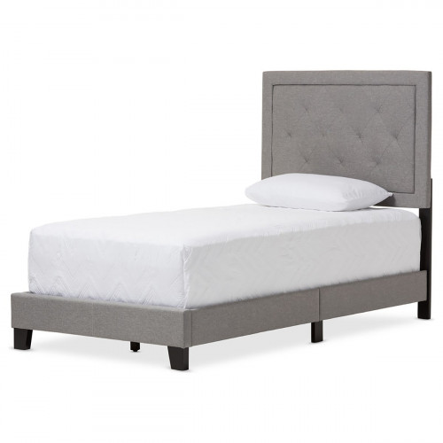 кровать paris linen upholstered gray 120х200 в Мурманске