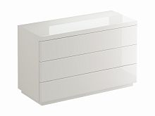 комод kristal 3 ящика белый глянец в Мурманске