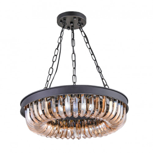 люстра terra black amber d50 черная, стекло янтарного цвета в Мурманске