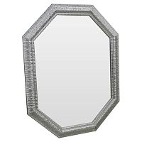 зеркало серебряное восьмиугольное вытянутое с декором silver luxury в Мурманске