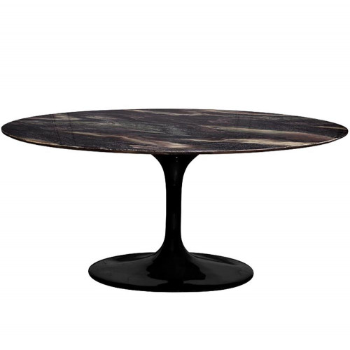 стол обеденный овальный cippolo черный в Мурманске