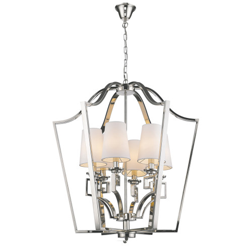 люстра presidential 6 от delight collection белая/никель в Мурманске