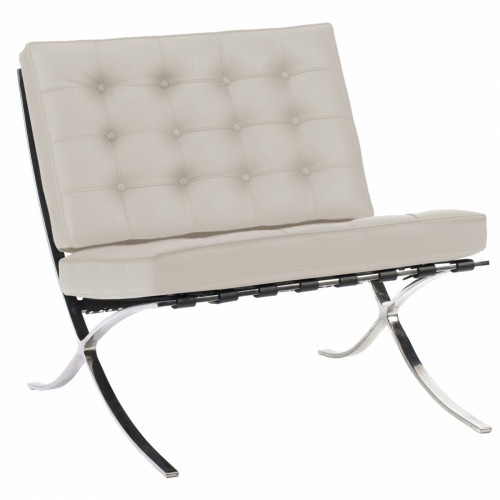кресло barcelona chair молочное в Мурманске