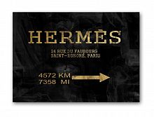 постер hermes без рамки, черный, а4 в Мурманске