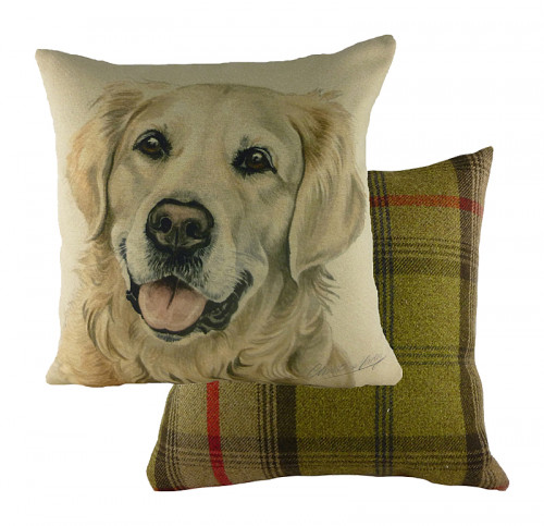 подушка с принтом waggydogs golden retriever в Мурманске
