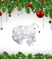 фигурка светодиодная «белый медведь-4» 25x31см (11037) uld-m3125-040/sta в Мурманске