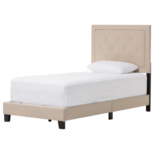 кровать paris linen upholstered beige 120х200 в Мурманске