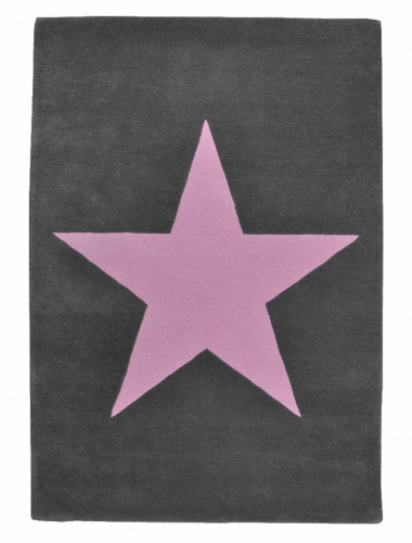 ковер wool star темно-серый-розовый в Мурманске