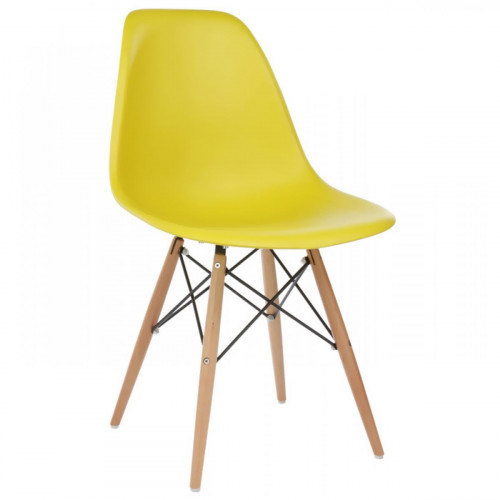 стул деревянный eames pc-015 yellow в Мурманске