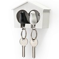 держатель+брелок для ключей двойной sparrow белый-черный в Мурманске