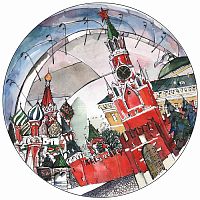 тарелка сувенирная спасская башня в Мурманске