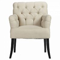 кресло мягкое с каретной стяжкой белое castro armchair в Мурманске