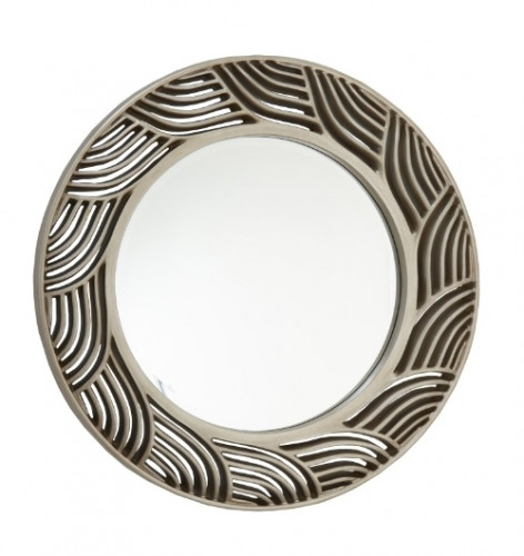 зеркало круглое серебряное в резной раме fiore в Мурманске
