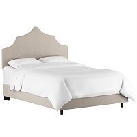 кровать двуспальная 160х200 бежевая camille light gray velvet в Мурманске