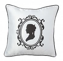 подушка с принтом ladies' profile white в Мурманске