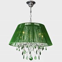 подвесная люстра eurosvet 3125/5 хром/зелёный strotskis в Мурманске