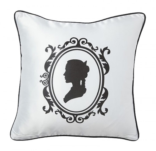 подушка с принтом ladies' profile white в Мурманске
