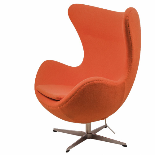 кресло egg chair шерсть оранжевое в Мурманске