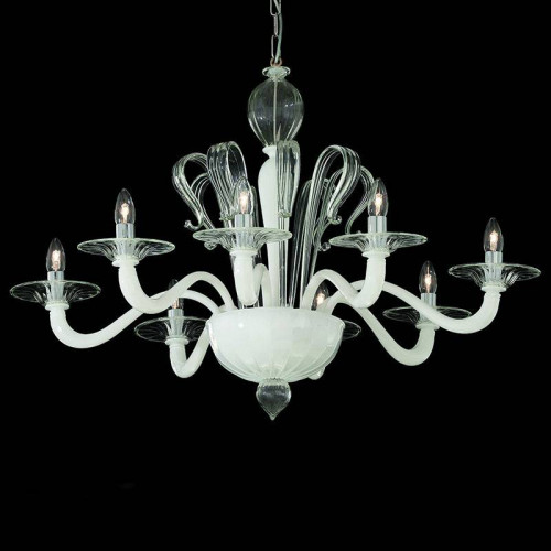 подвесная люстра ideal lux sogno sp8 bianco в Мурманске