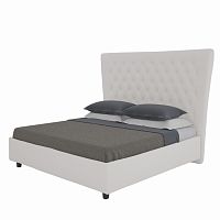 кровать двуспальная 180х200 бежевая из велюра quicksand в Мурманске
