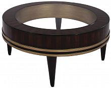 стол журнальный round низкий коричневый, прозрачный в Мурманске