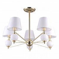 потолочная люстра eurosvet luna 70061/5 золото белая в Мурманске