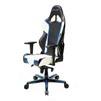 кресло геймерское dxracer racing черно-бело-синее в Мурманске
