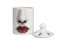 подсвечник белый с крышкой желтые губы пьеро форназетти bacio candle red, 33 см в Мурманске