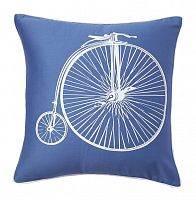 подушка с ретро-велосипедом retro bicycle blue в Мурманске