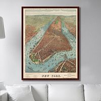 картина: antique map of new york city, 1879г. в Мурманске
