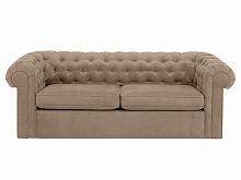 диван chesterfield прямой бежевый 105х208 в Мурманске